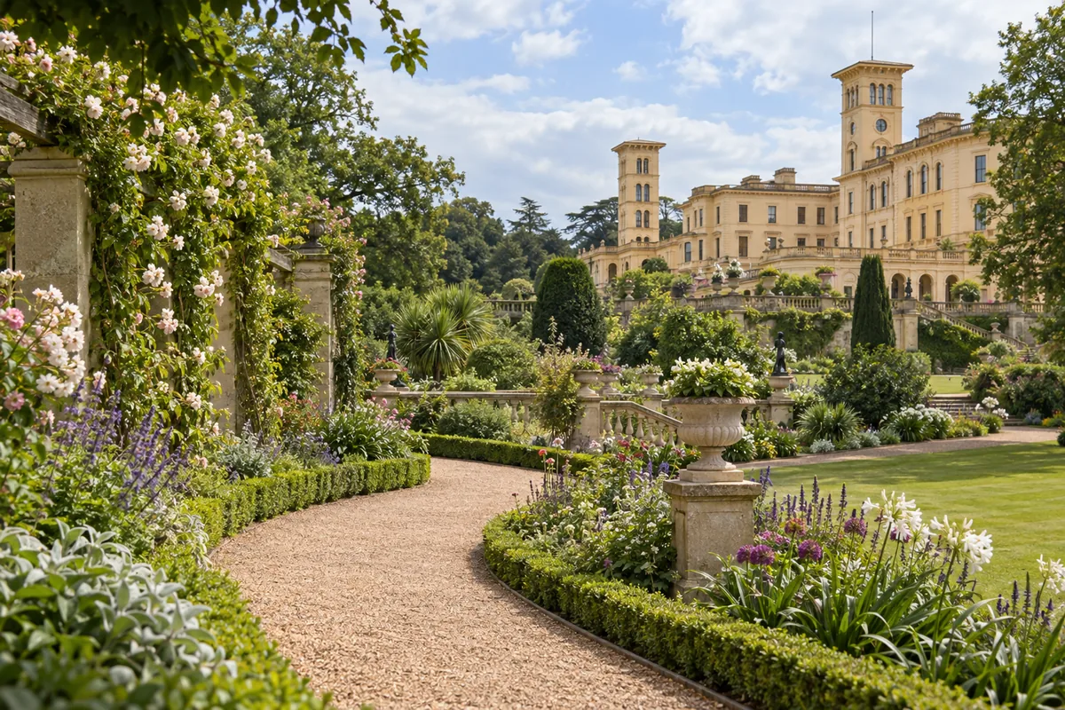 Formal gardens and landscaped grounds at Osborne House