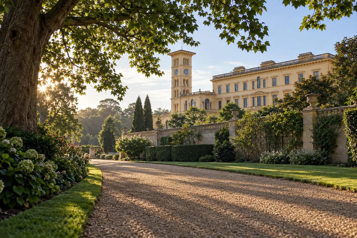 Visitors arriving at Osborne House during opening hours