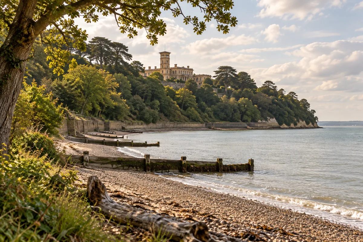 Queen Victoria’s private beach overlooking the Solent